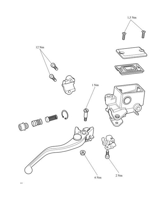Lever assemblies to handlebar clamp bolts torque specs